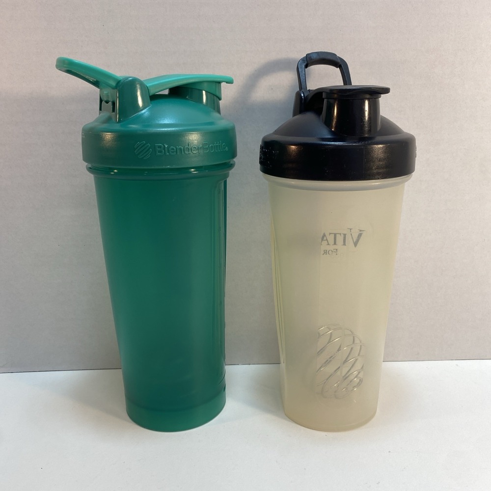 Blender Bottle 28oz Classic Black Loop Lid Clear Green Vitality For Life Lot‎ 2 - Picture 3 of 9
